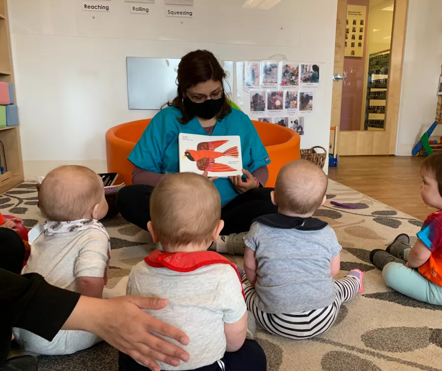 Reading books to babies