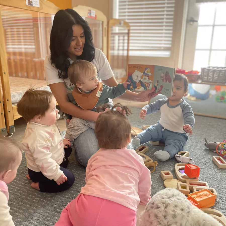 happy engaged child in our preschool in Wallingford ct