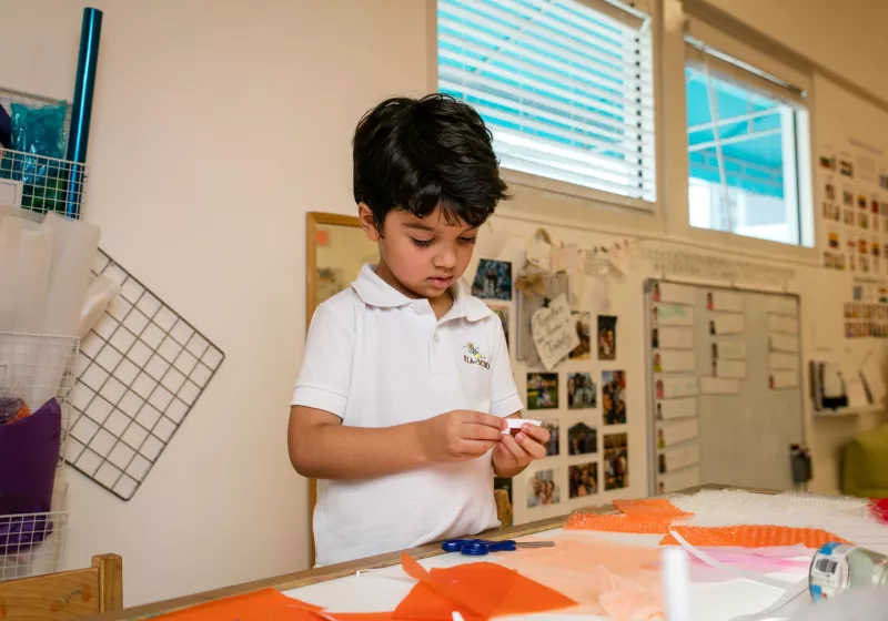 Preschool boy art