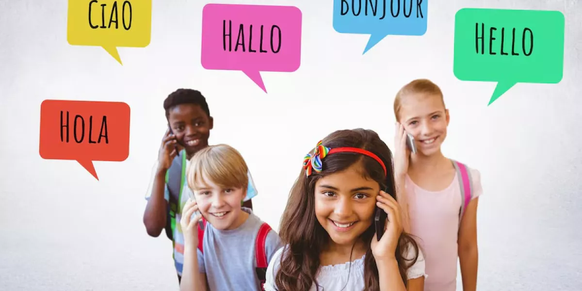 Hello different languages chat bubbles learning with kids 1134 17172