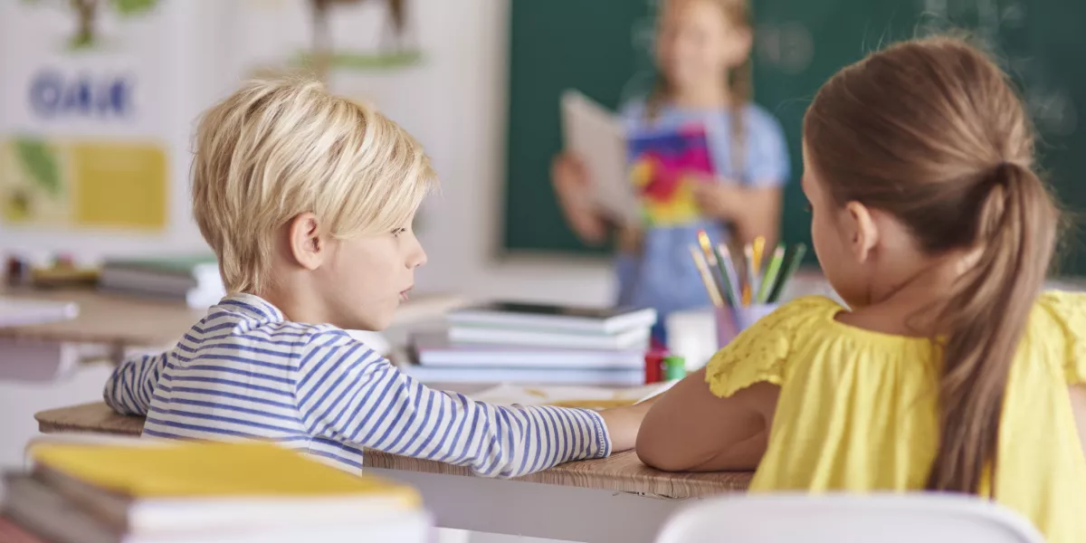 Rear view best mates classroom