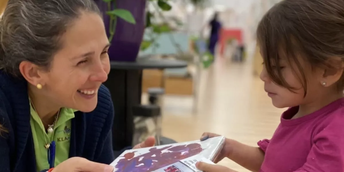 Teacher with child