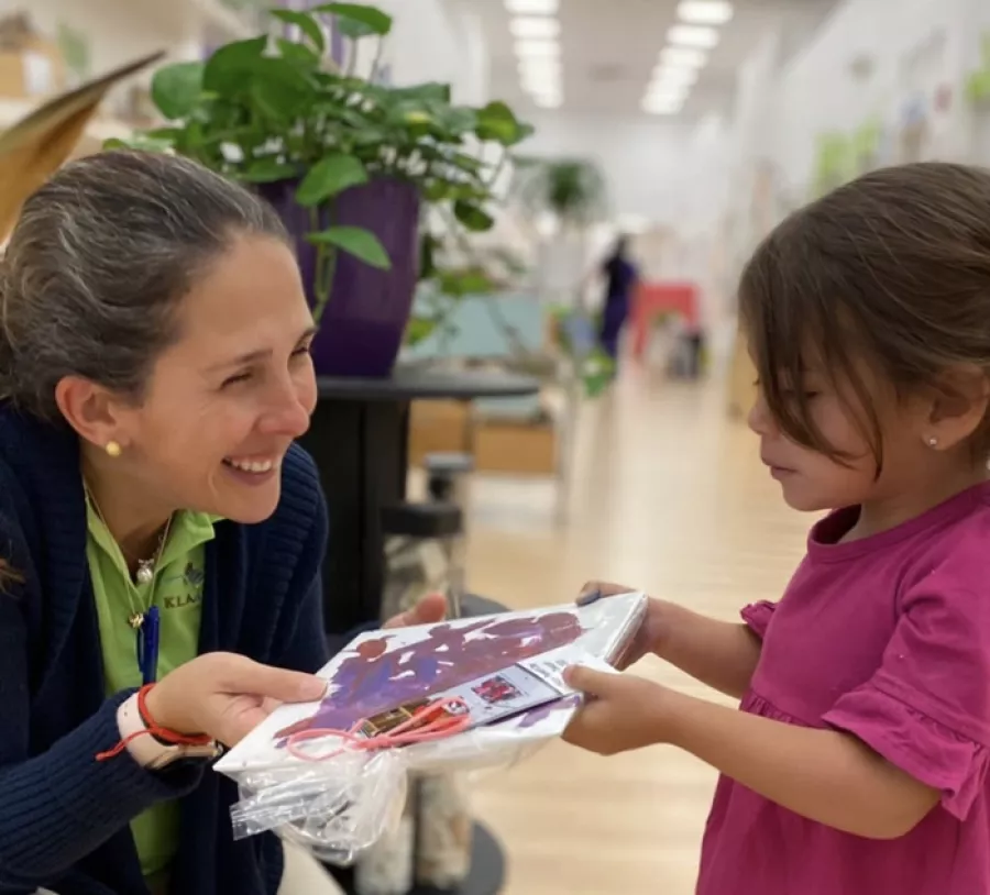 Teacher with child