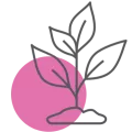 Plant icon pink