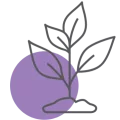 Plant icon purple