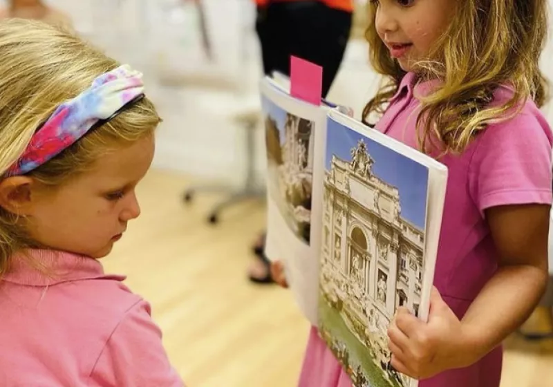 Girls with book