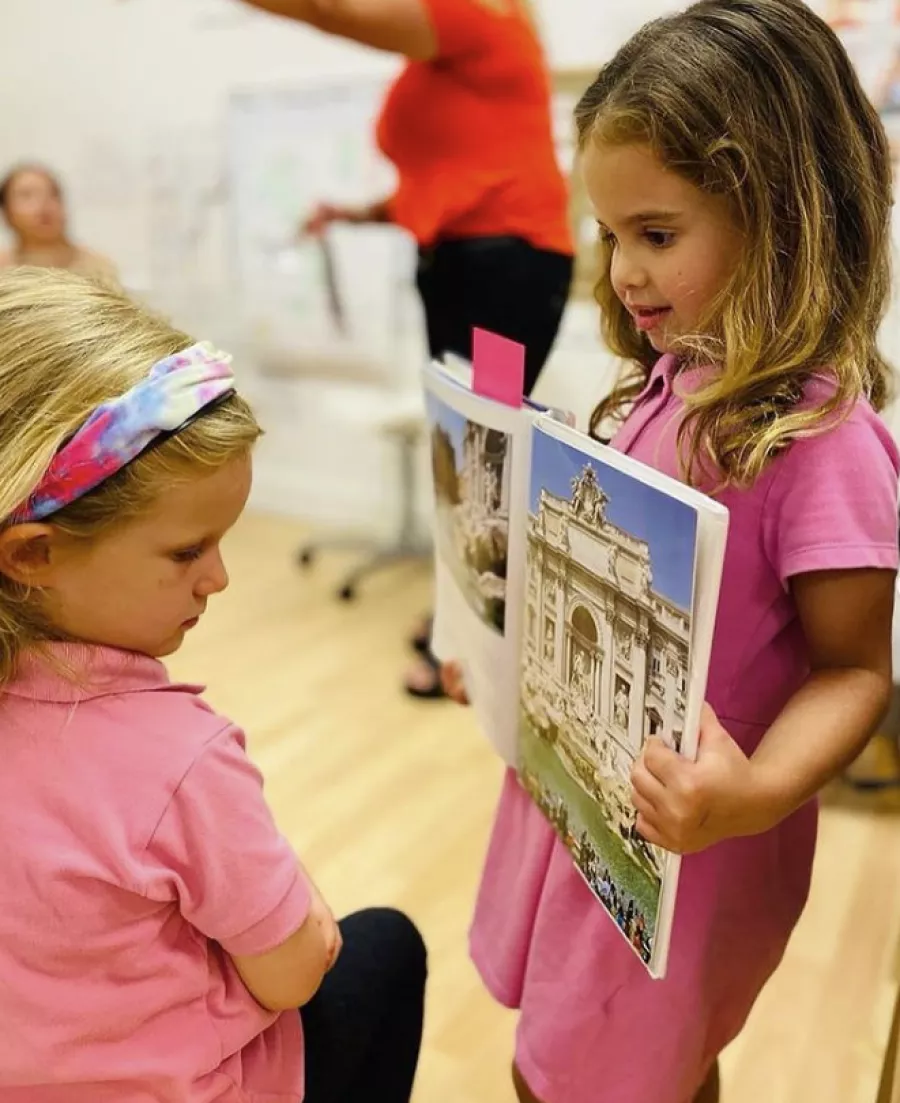 Girls with book