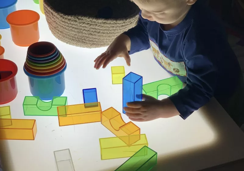 Light table and boy 2