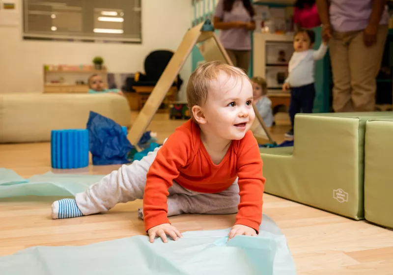 Preschool babyboy crawling