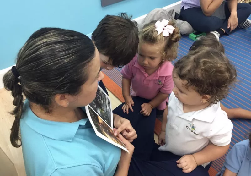 teacher with children in classroom