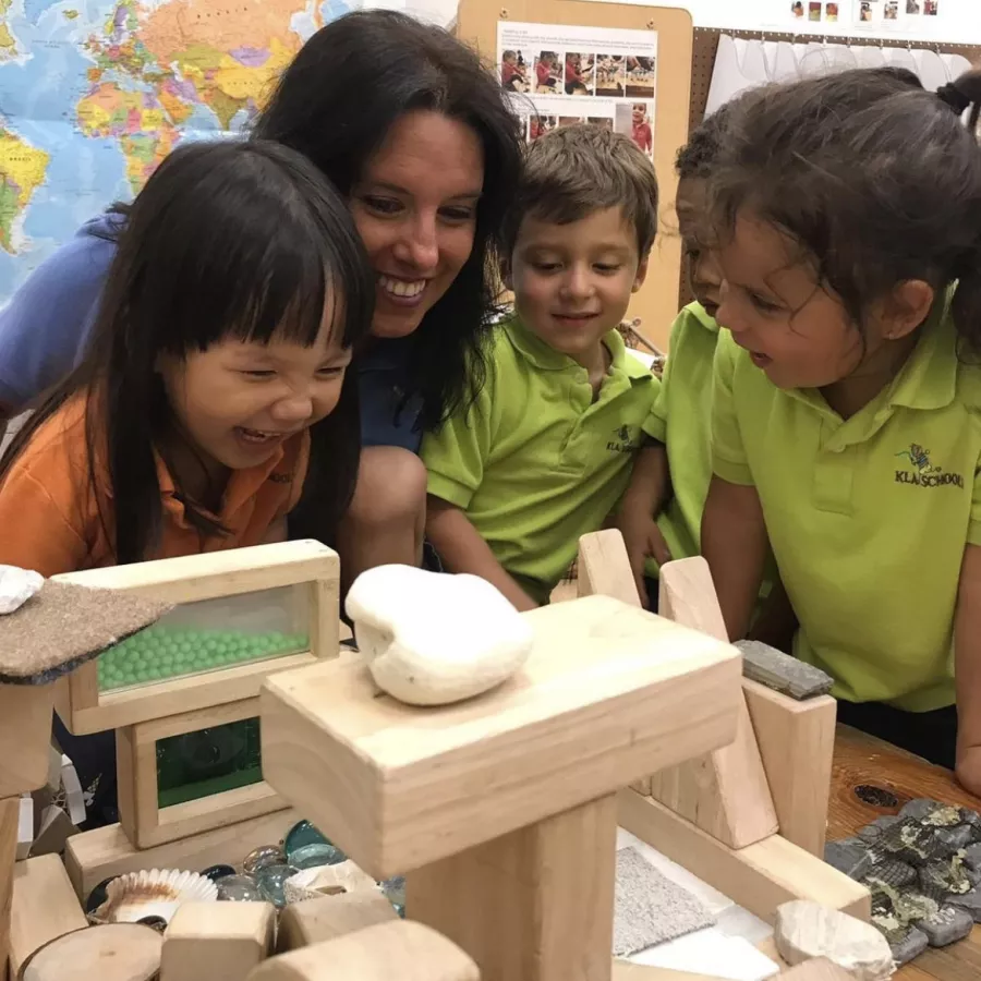 Teacher with children in classroom