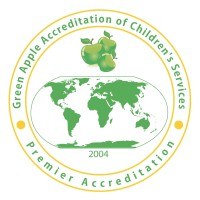 Green apple accreditation of childrens services logo