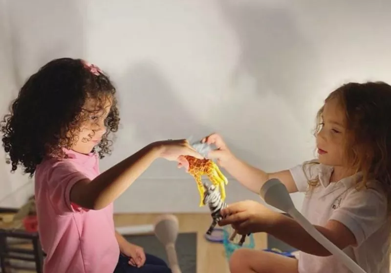 Girls with light and shadows