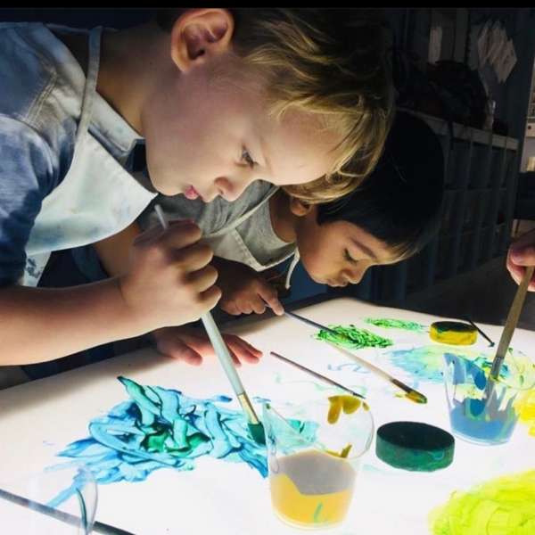 Light table and paint