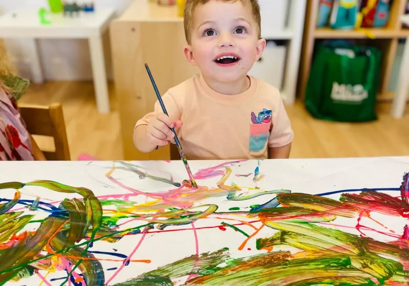 Happy with art