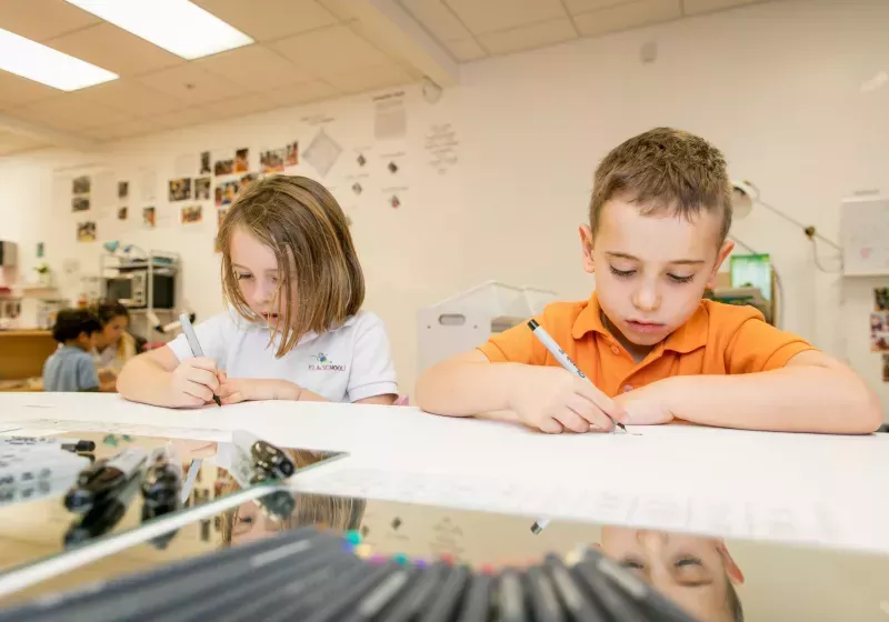 Preschool kids drawing